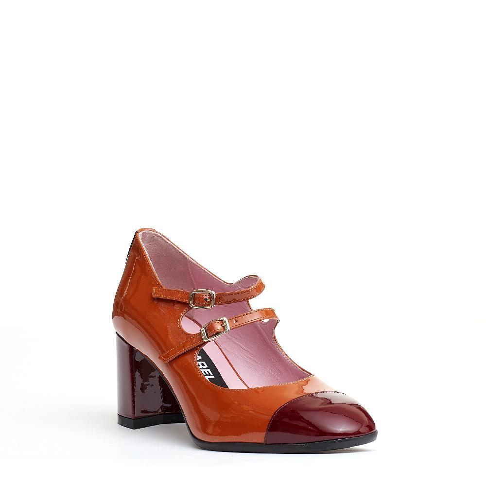 Sorelle Perego pump cinurine camel e bordeaux Vendita Economica