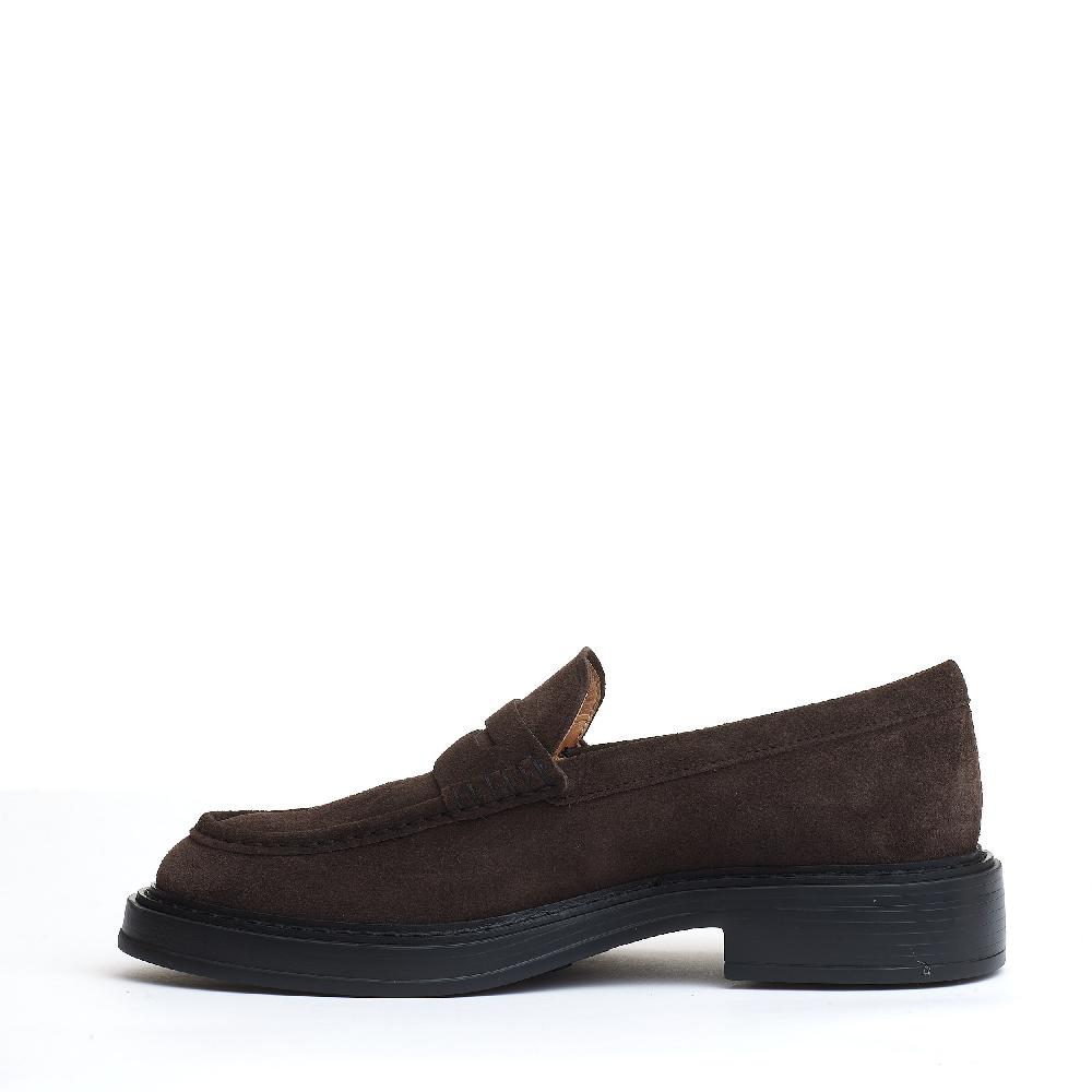Sorelle Perego mocassino fondo grosso camoscio marrone Saldi Di Fabbrica