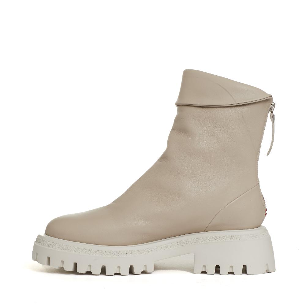 Sorelle Perego stivaletto beige cerniera dietro Promozione Limitata