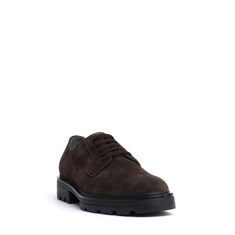 Sorelle Perego stringata marrone camoscio carroarmato Outlet