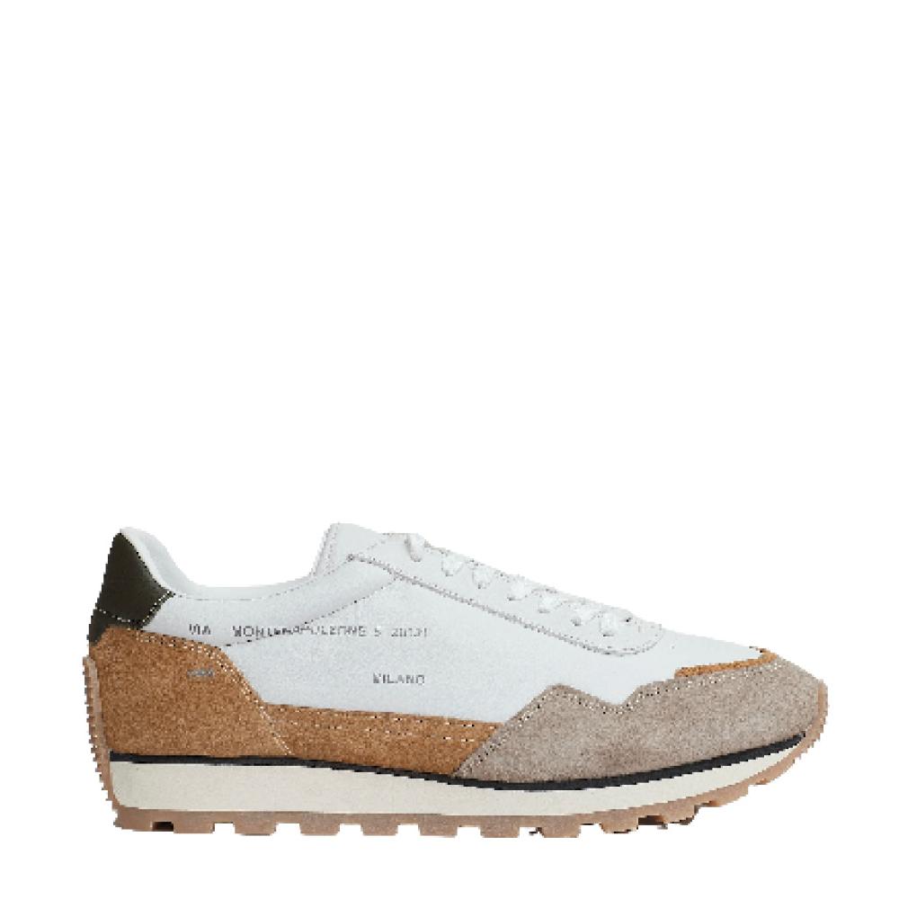 Sorelle Perego running 86er camoscio pelle bianco beige