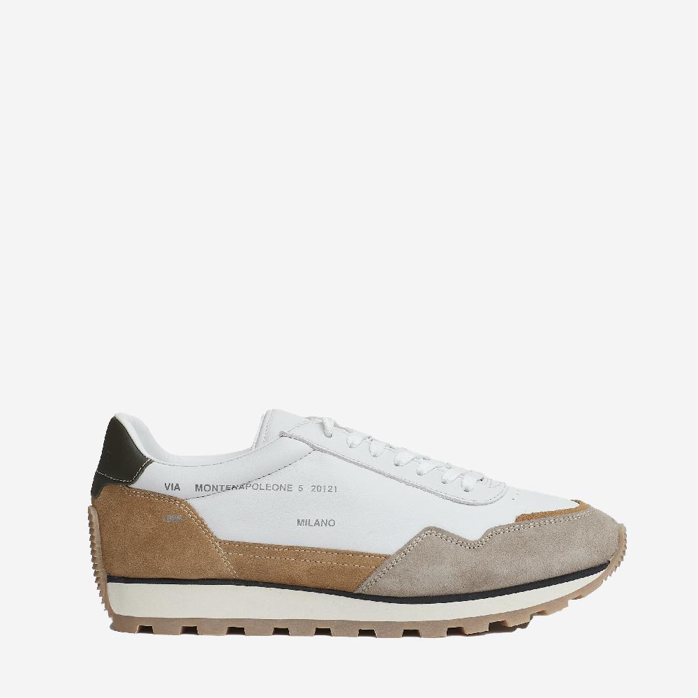 Sorelle Perego running 86er camoscio pelle bianco beige Saldi