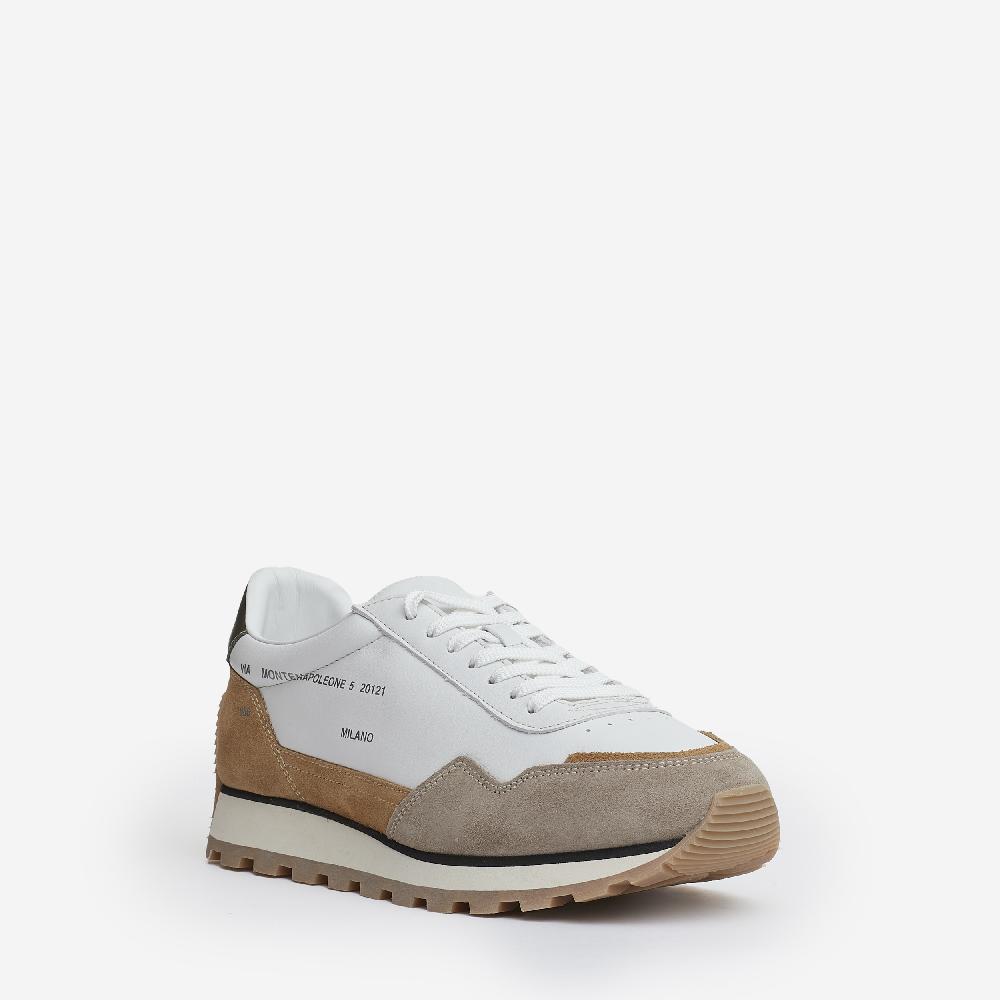 Sorelle Perego running 86er camoscio pelle bianco beige Saldi