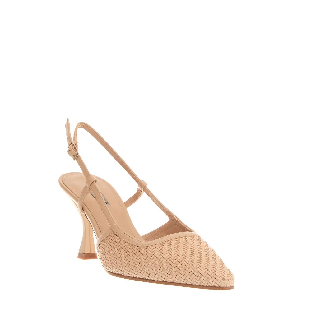 Sorelle Perego slingback intreccio beige In Saldo