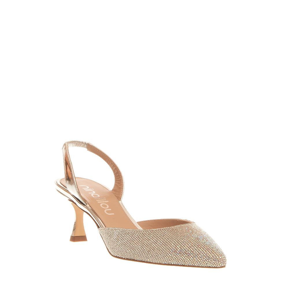Sorelle Perego slingback strass argento tacco 55 mm Qualità