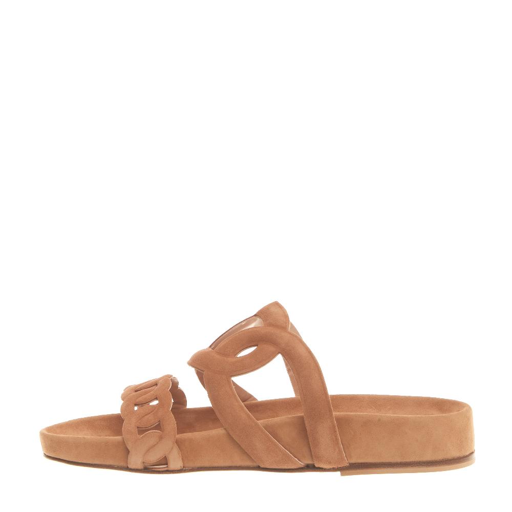 Sorelle Perego sandalo fusbet in camoscio beige Vendita