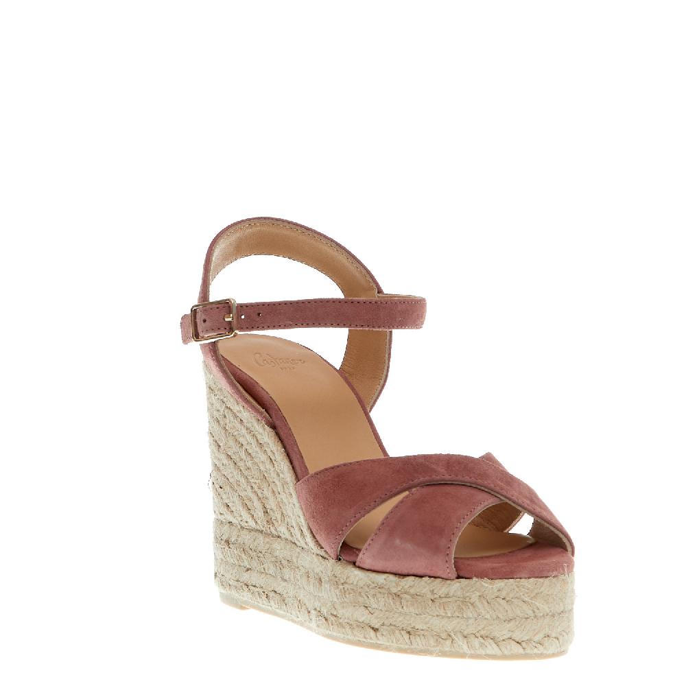 Sorelle Perego Espadrillas zeppa 110 mm incrocio rosa antico Consegna Veloce
