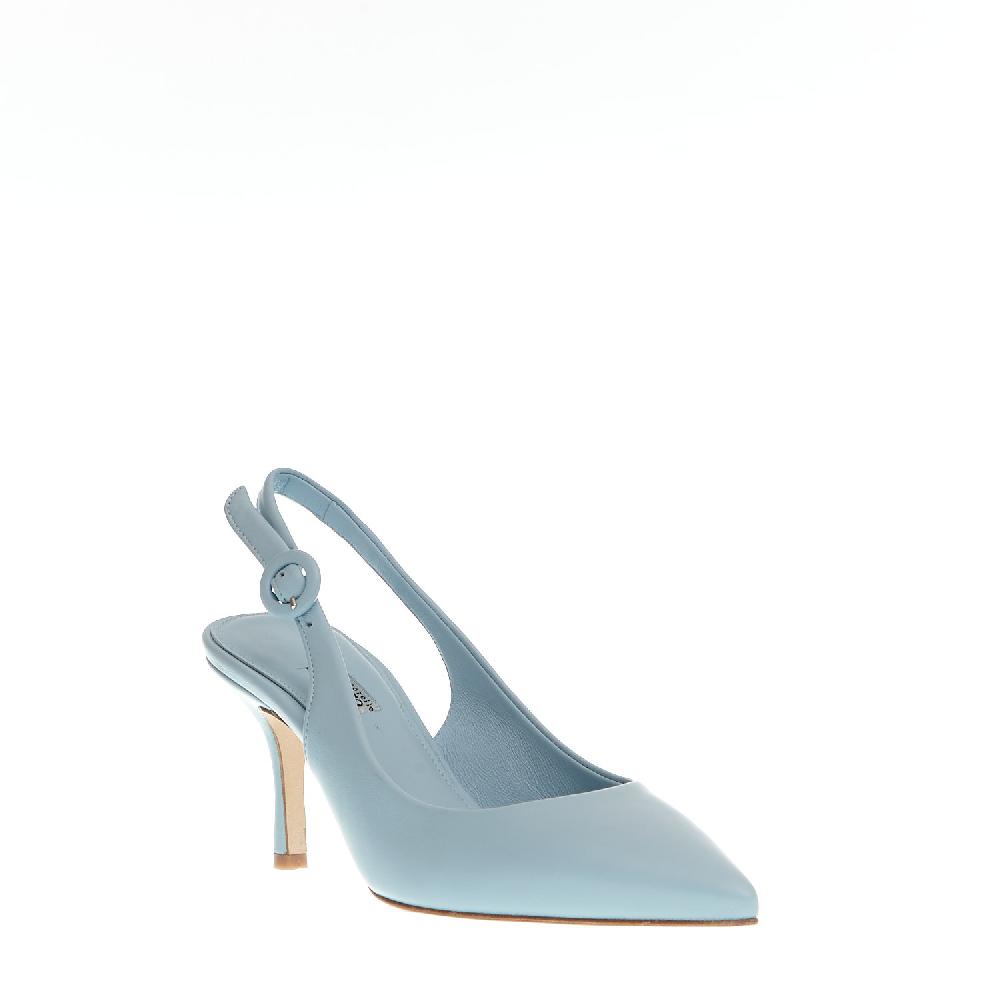 Sorelle Perego slingback pelle azzurra Presa