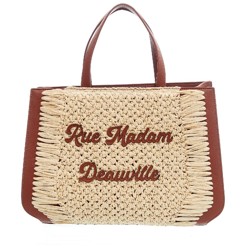 Sorelle Perego Nassau XL pelle cuoio e raffia Sconto