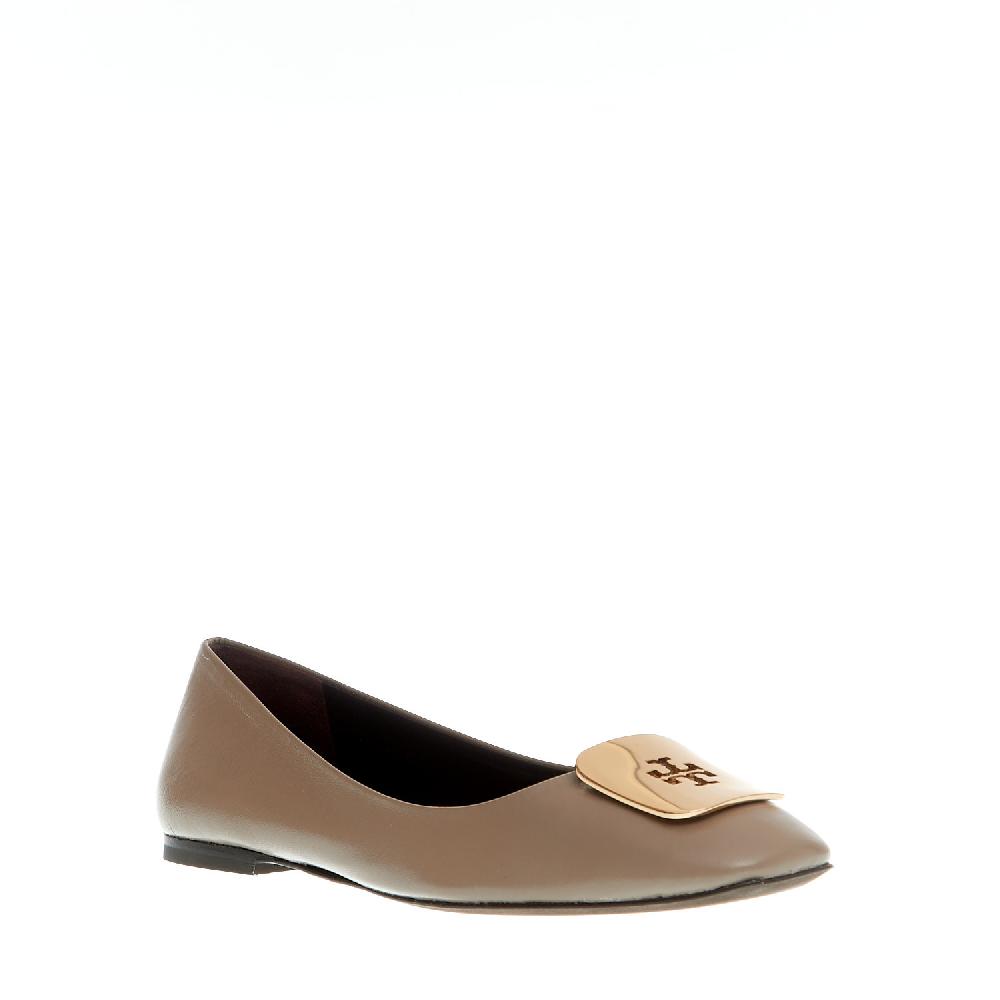 Sorelle Perego ballerina pelle fango logo oro Hotsell