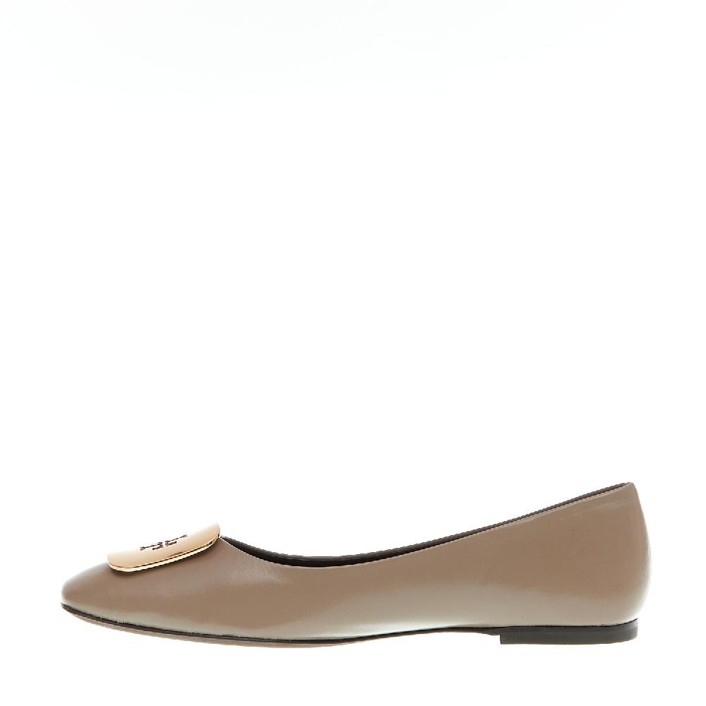 Sorelle Perego ballerina pelle fango logo oro Hotsell
