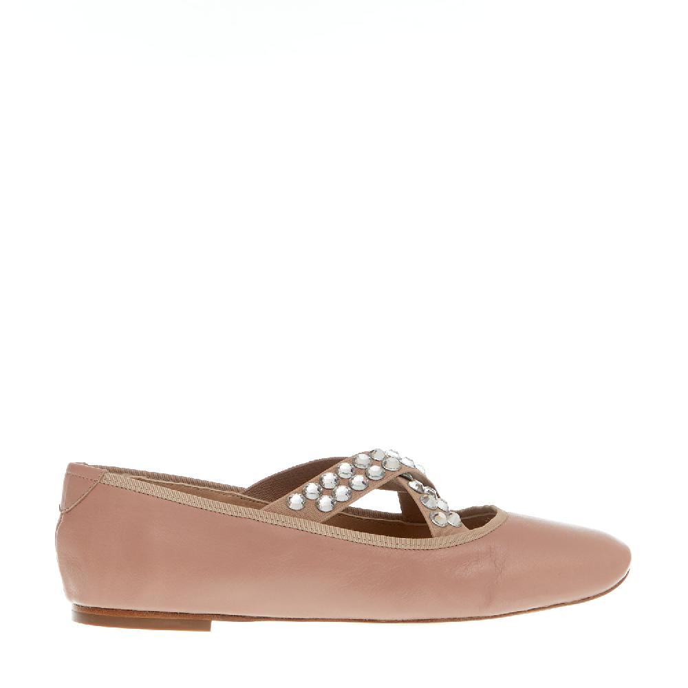 Sorelle Perego ballerina rosa incrocio strass