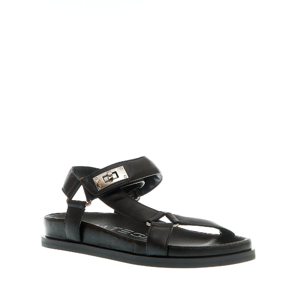 Sorelle Perego sandalo anatomico nero fibbie Moda