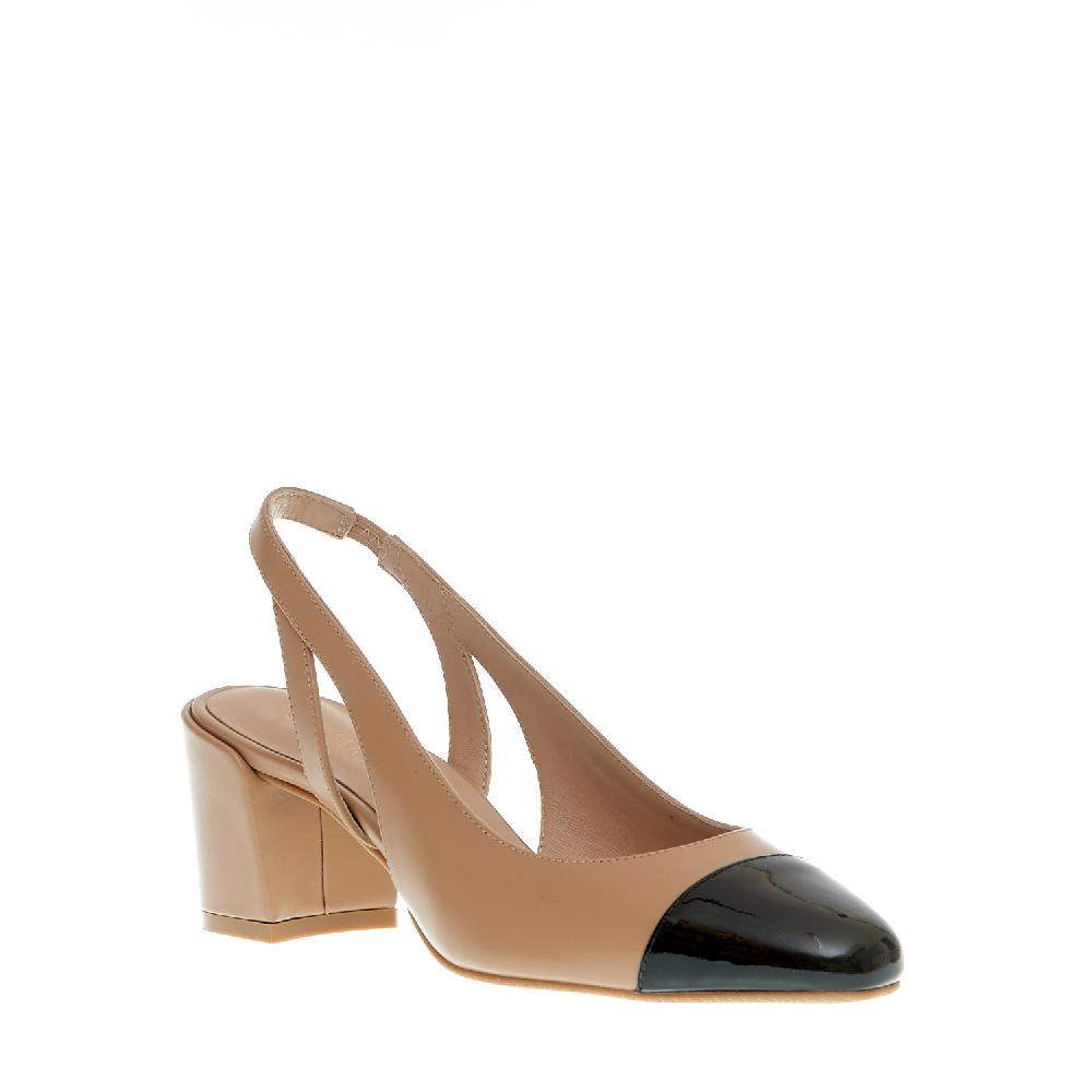 Sorelle Perego slingback beige e nera 2025