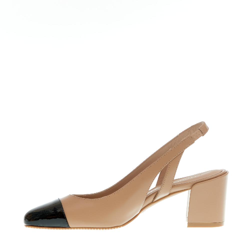 Sorelle Perego slingback beige e nera 2025