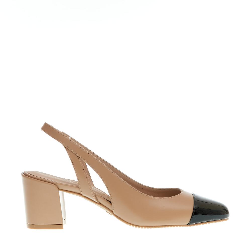 Sorelle Perego slingback beige e nera 2025