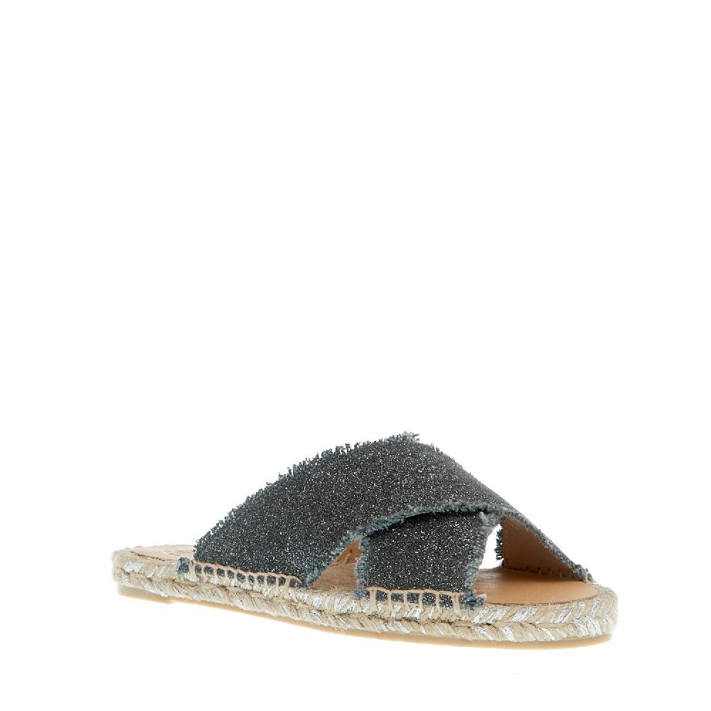 Sorelle Perego ciabatta incrocio tessuto grigio Italy