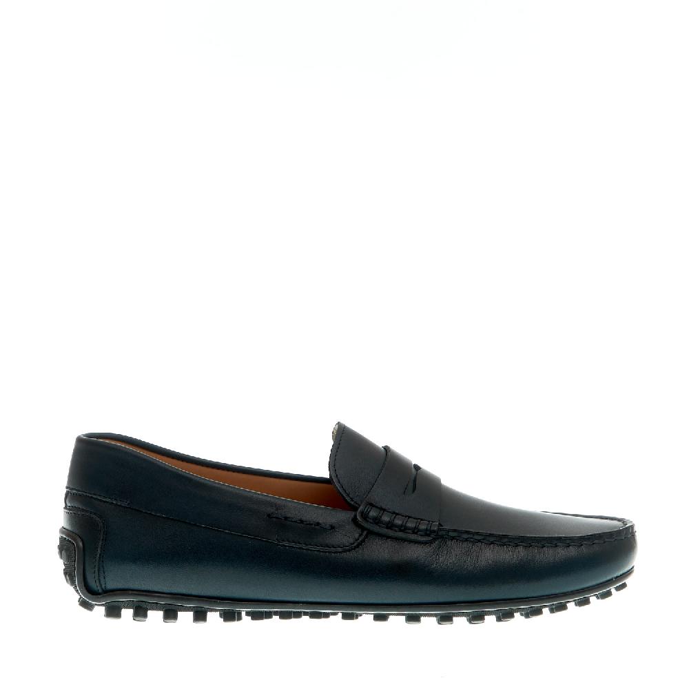 Sorelle Perego mocassino driver pelle blu