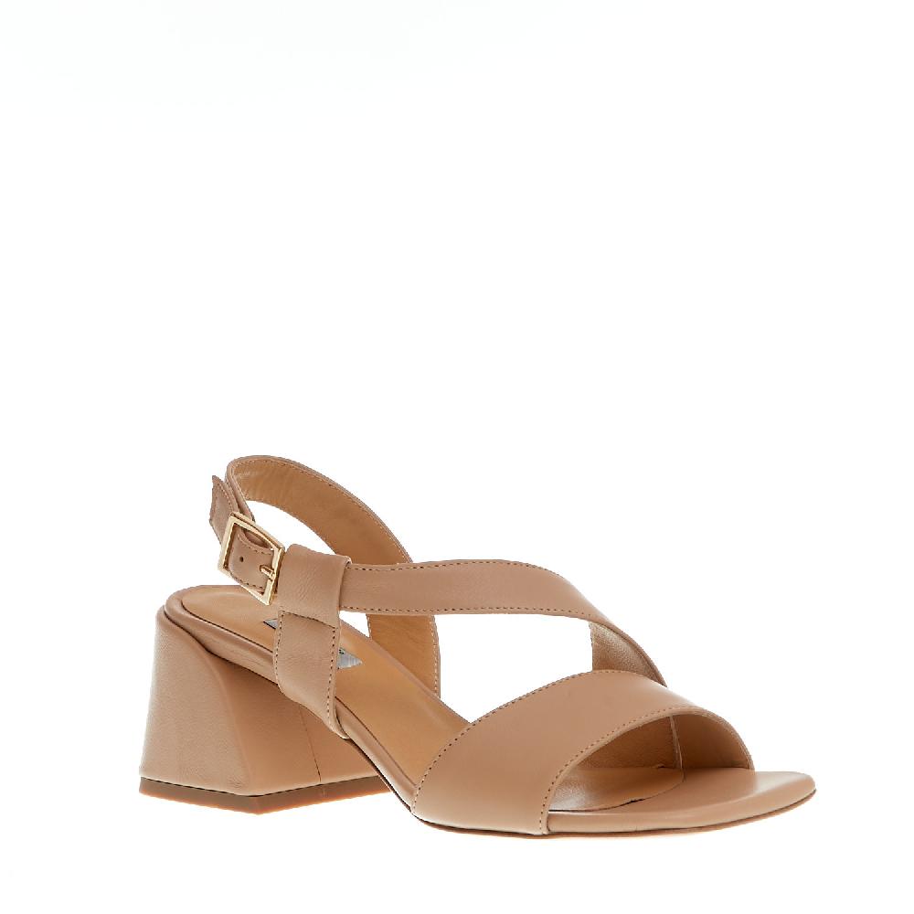 Sorelle Perego sandalo pelle beige tacco 60 Acquista Ora