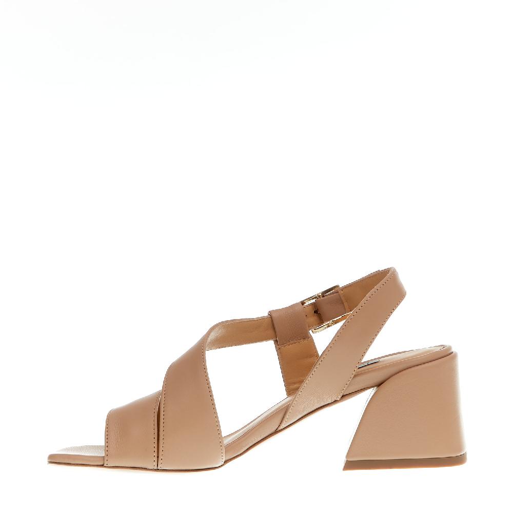 Sorelle Perego sandalo pelle beige tacco 60 Acquista Ora