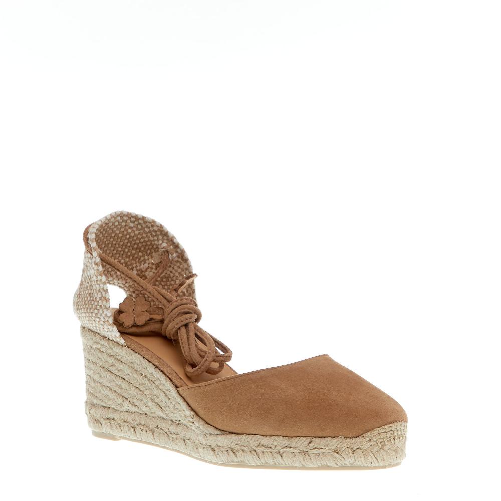 Sorelle Perego Espadrillas zeppa 70 mm camoscio beige Fino Al -60%