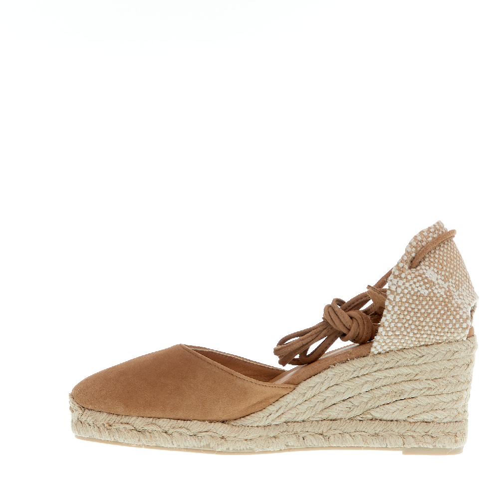 Sorelle Perego Espadrillas zeppa 70 mm camoscio beige Fino Al -60%