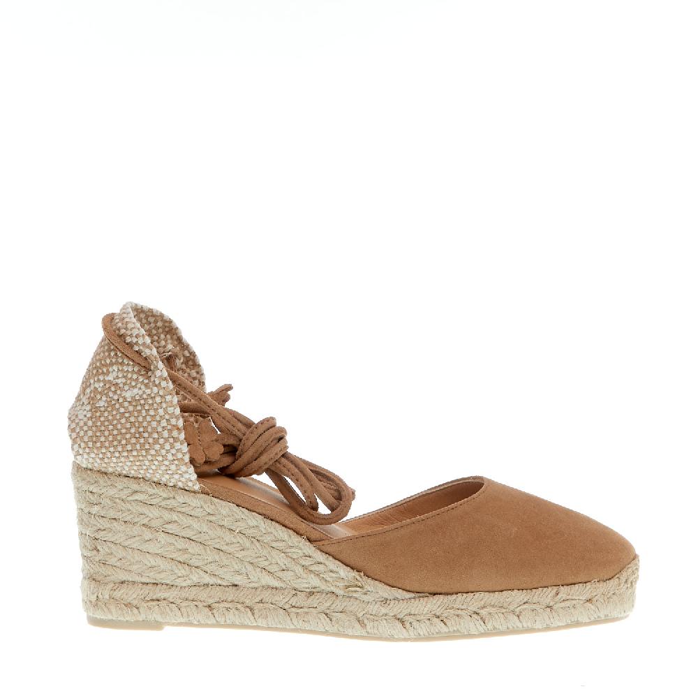 Sorelle Perego Espadrillas zeppa 70 mm camoscio beige Fino Al -60%