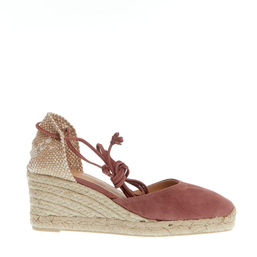 Sorelle Perego Espadrillas zeppa 70 mm camoscio rosa antico Sottocosto
