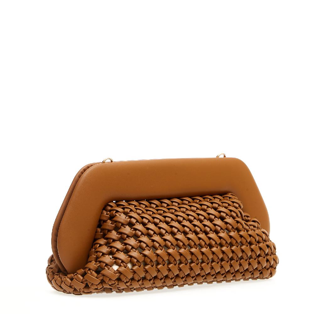 Sorelle Perego Clutch grande pelle intrecciata cuoio Vendita Calda