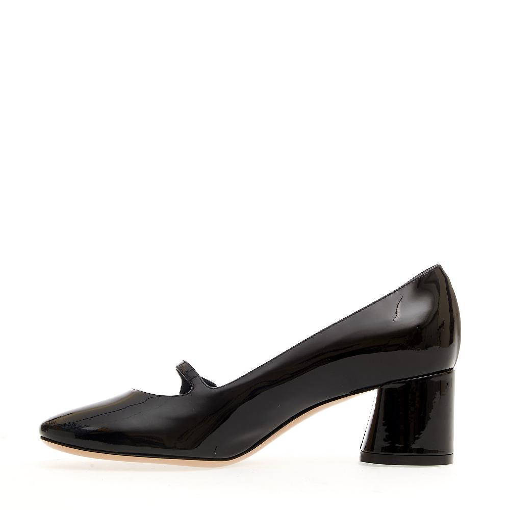 Sorelle Perego mary jane vernice nera tacco 50 mm In Linea