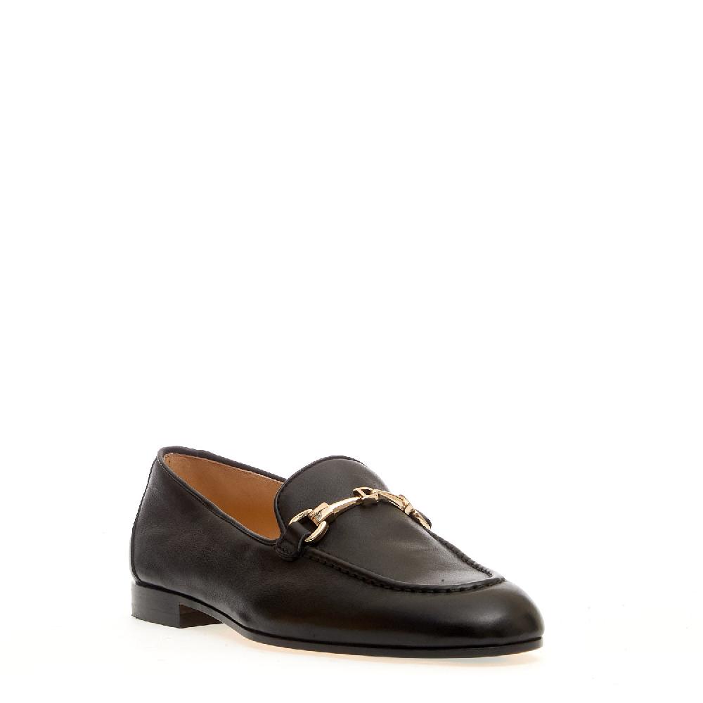 Sorelle Perego mocassino fibbia pelle nero Promozione