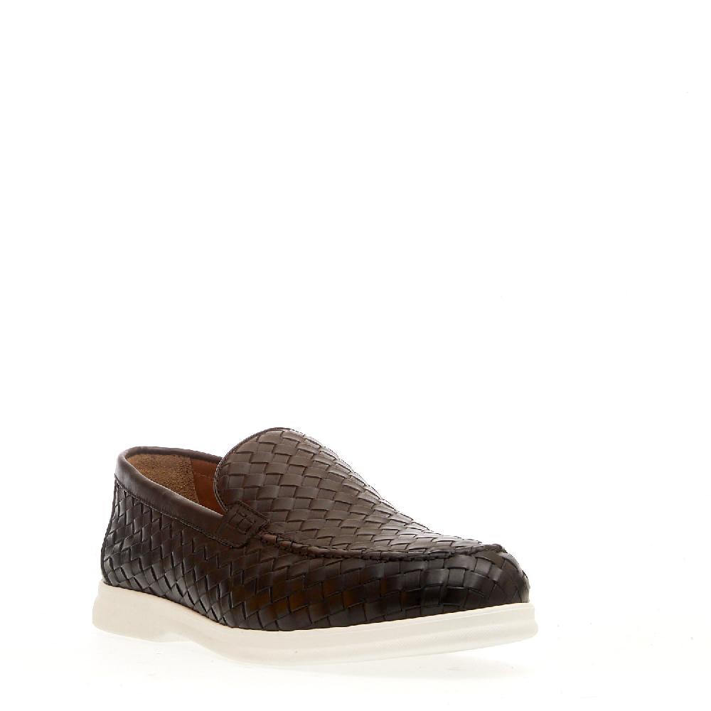 Sorelle Perego mocassino pelle intrecciata marrone Negozi Online