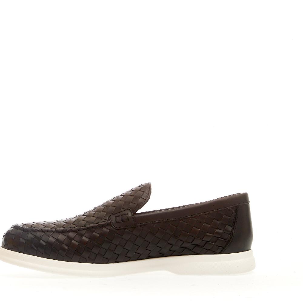 Sorelle Perego mocassino pelle intrecciata marrone Negozi Online
