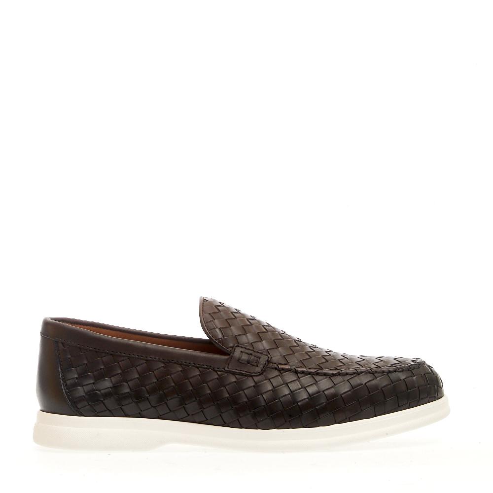 Sorelle Perego mocassino pelle intrecciata marrone Negozi Online