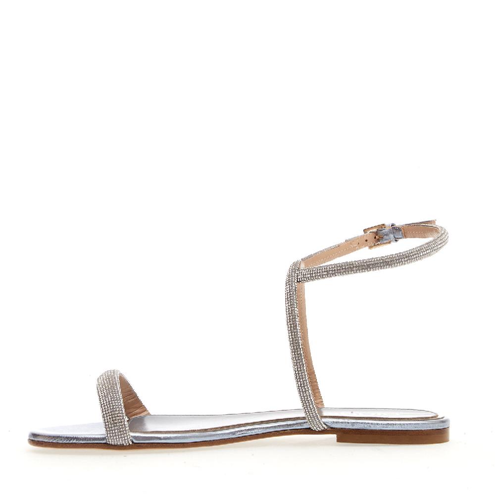 Sorelle Perego sandalo basso strass argento Offerta San Valentino
