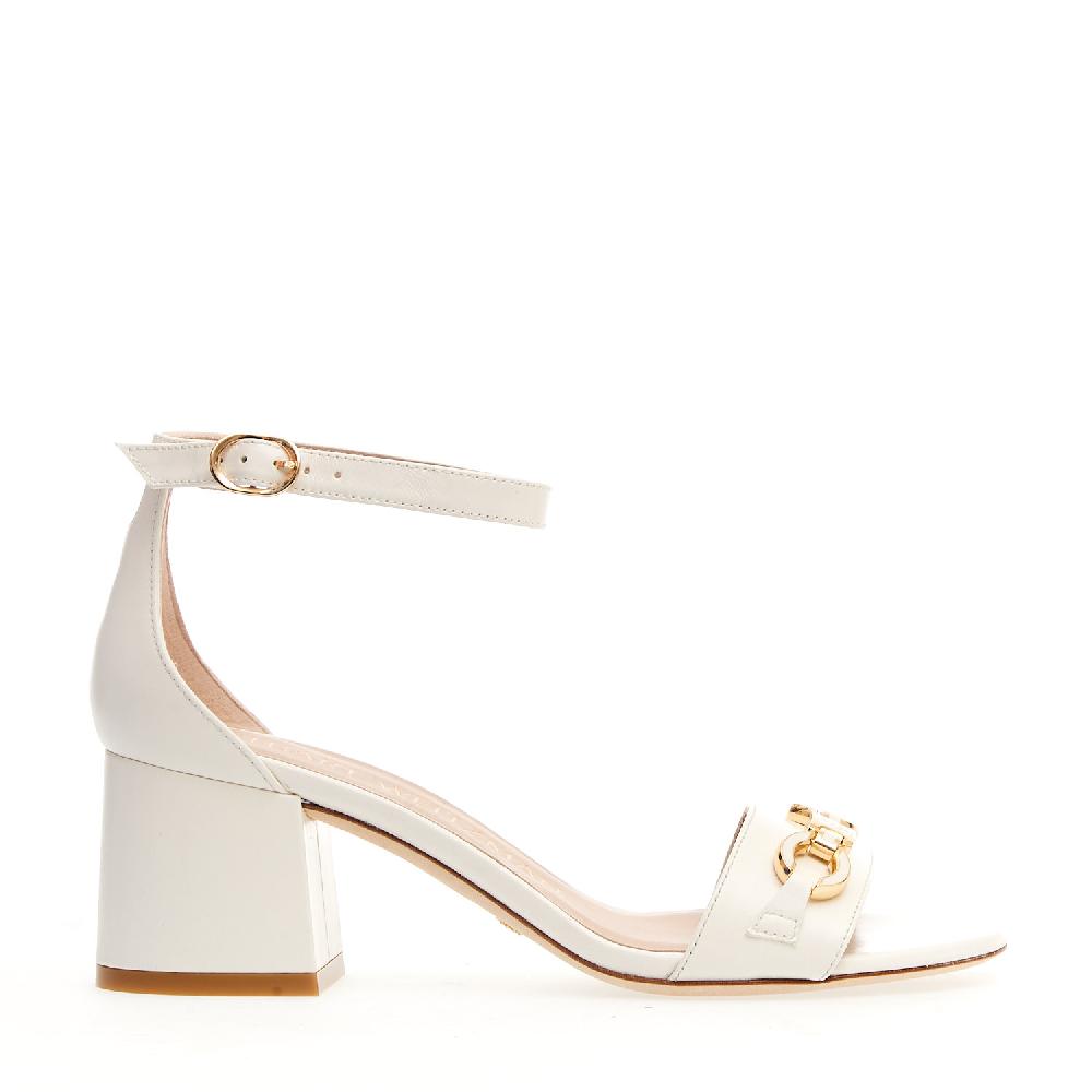 Sorelle Perego sandalo bianco tacco 60 mm morsetto