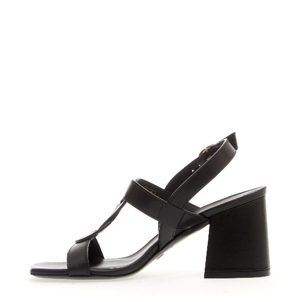 Sorelle Perego sandalo pelle nero treccia tacco 75 mm Lightning offer