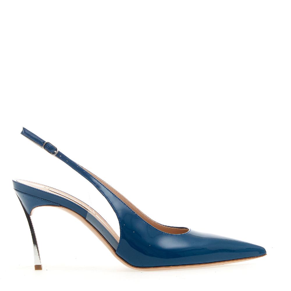 Sorelle Perego slingback bluette tacco 75 mm