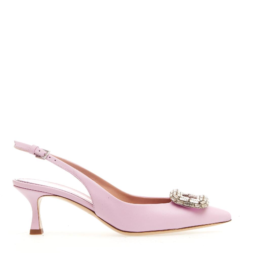 Sorelle Perego slingback rosa con fibbia strass Latest stili