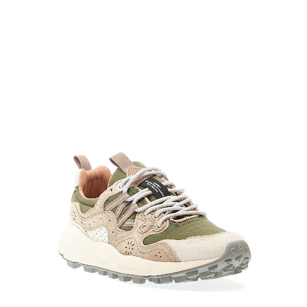 Sorelle Perego sneakers tessuto verdone camoscio tortora Italy