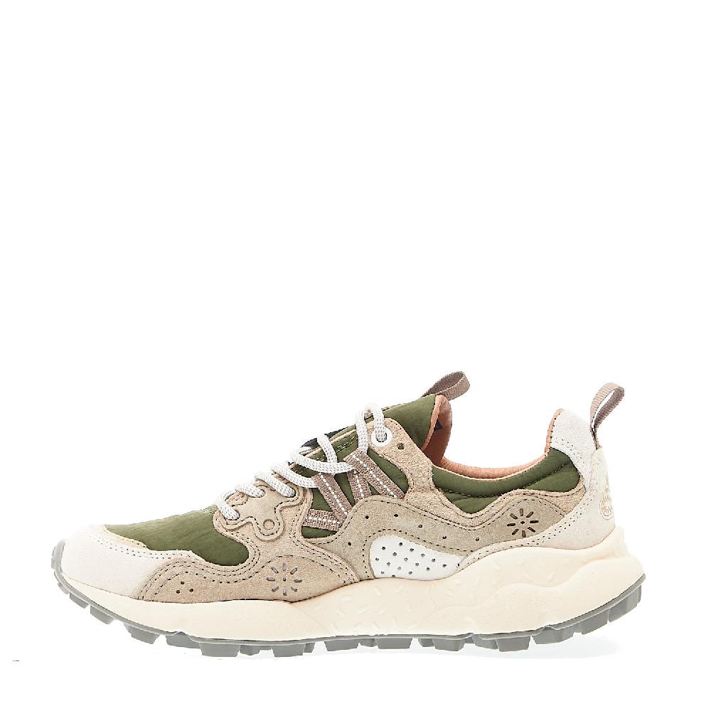 Sorelle Perego sneakers tessuto verdone camoscio tortora Italy