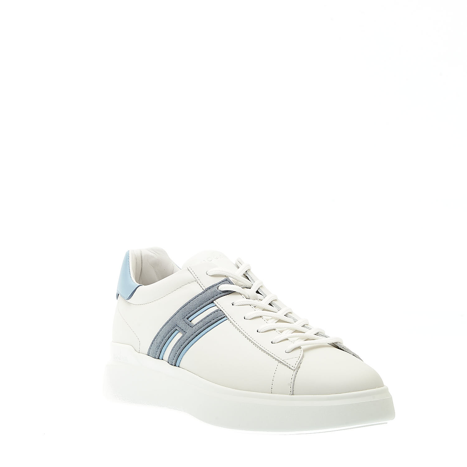 Sorelle Perego sneakers rebel pelle bianco spoiler azzurro Spedizione Gratuita