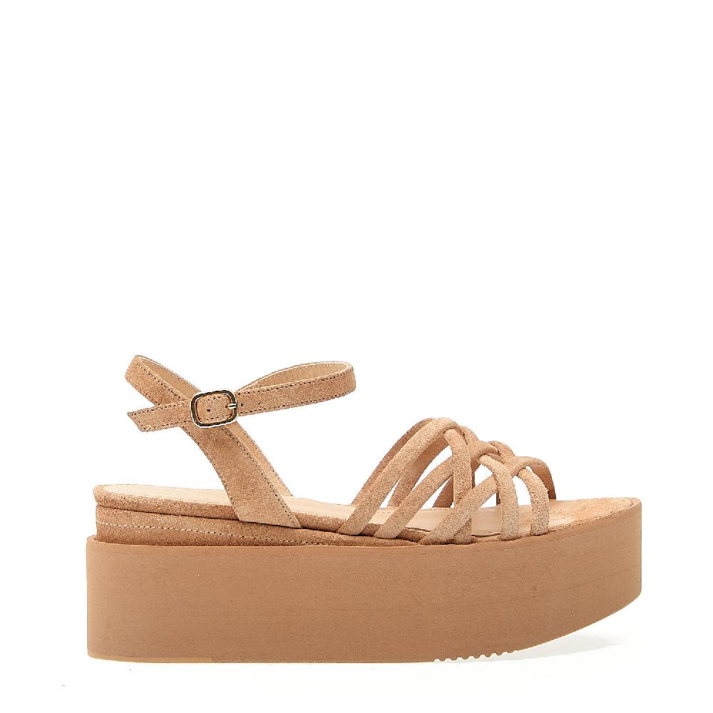 Sorelle Perego sandalo zeppa extralight camoscio deserto In Saldo