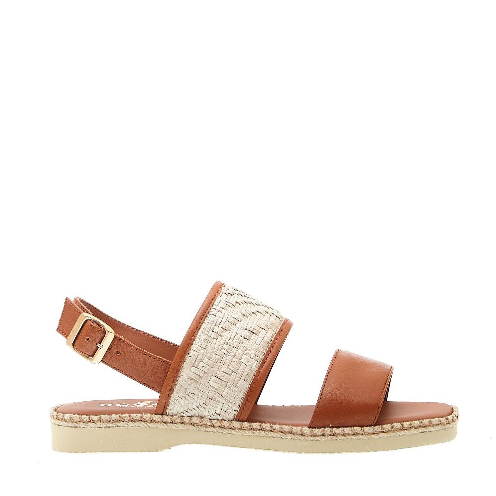 Sorelle Perego sandalo piatto extralight in pelle cuoio rafia Moda