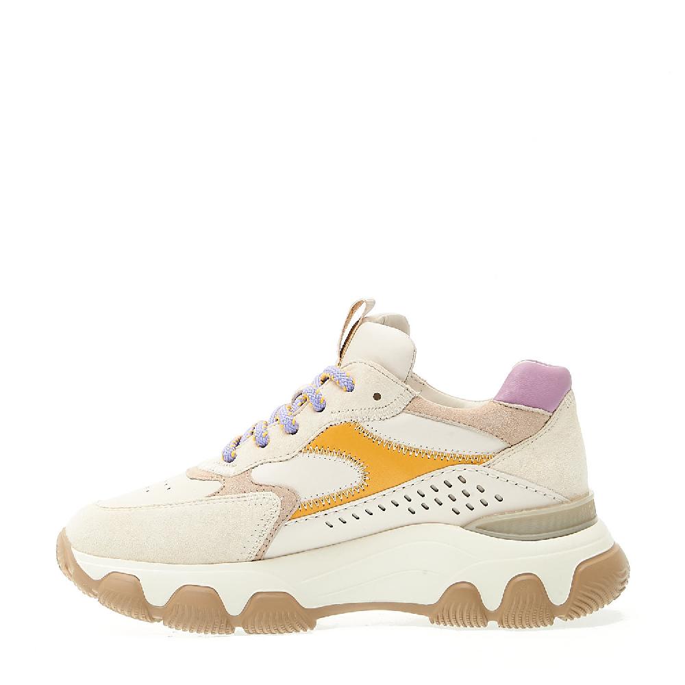 Sorelle Perego hyperactive in pelle panna spoiler stringhe lilla Offerta speciale