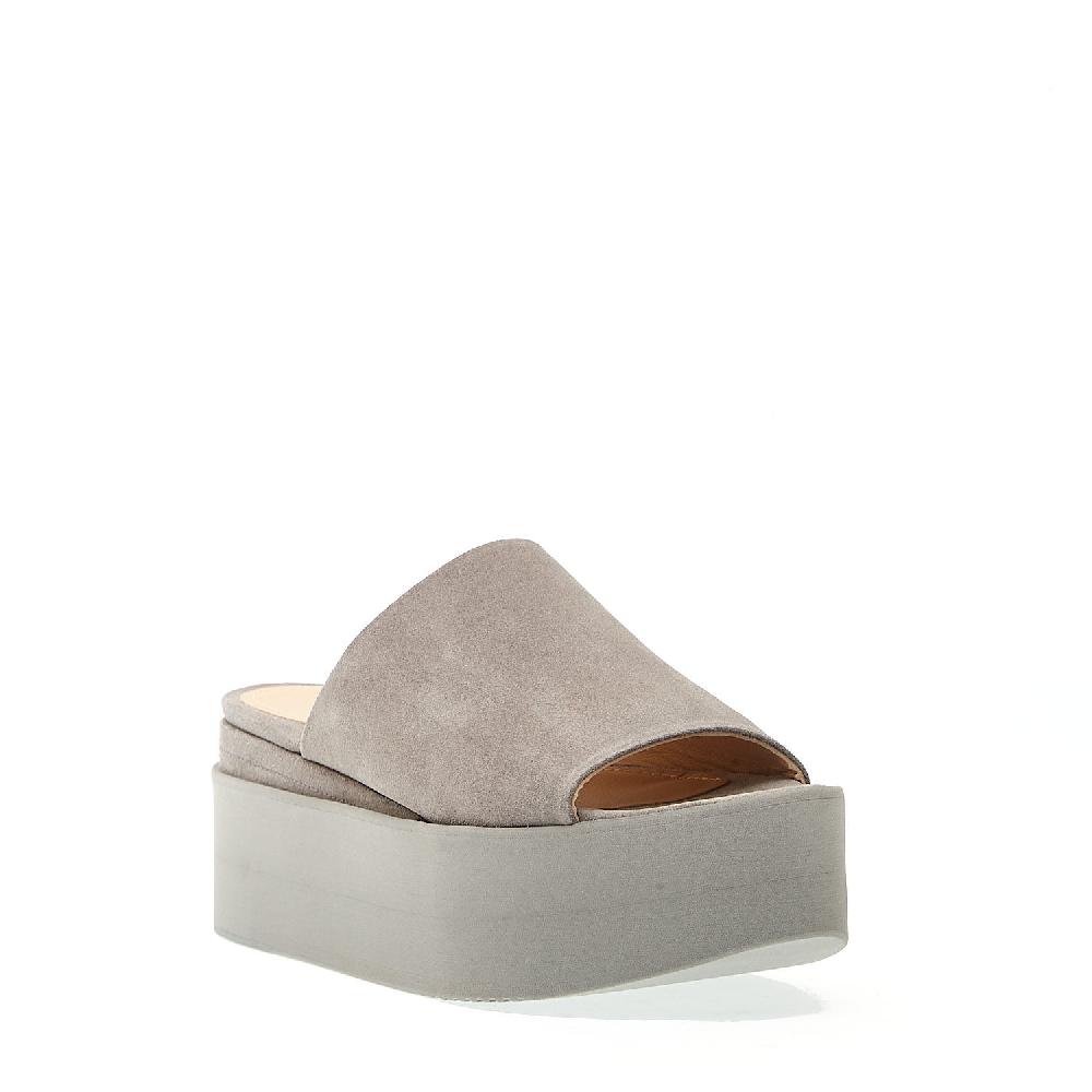 Sorelle Perego ciabatta zeppa extralight camoscio grigio Comprare a buon mercato