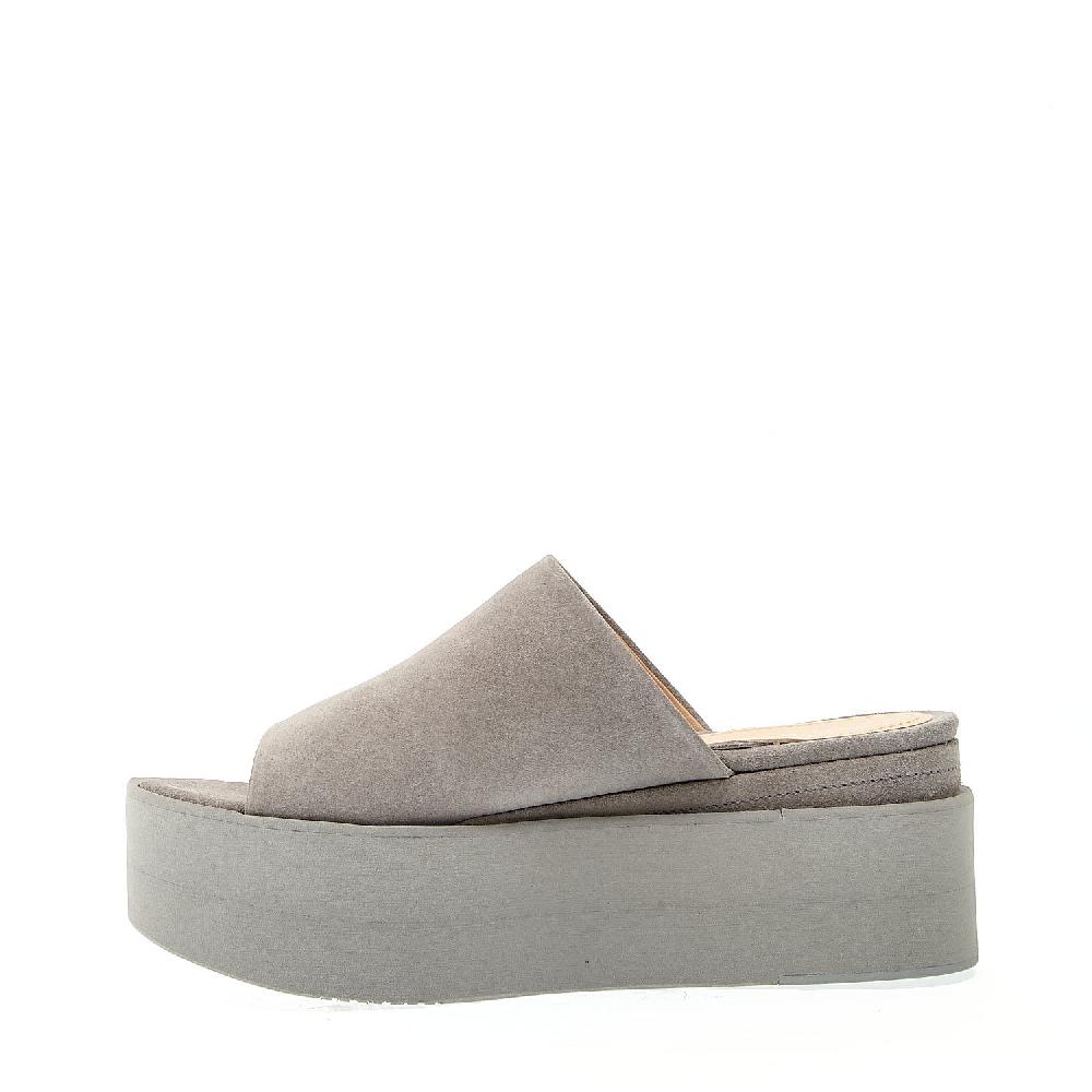 Sorelle Perego ciabatta zeppa extralight camoscio grigio Comprare a buon mercato