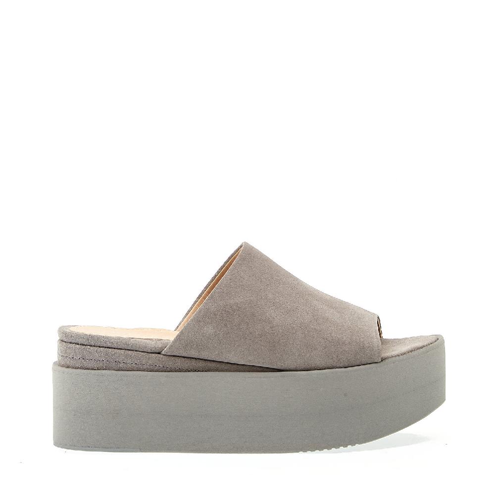 Sorelle Perego ciabatta zeppa extralight camoscio grigio Comprare a buon mercato