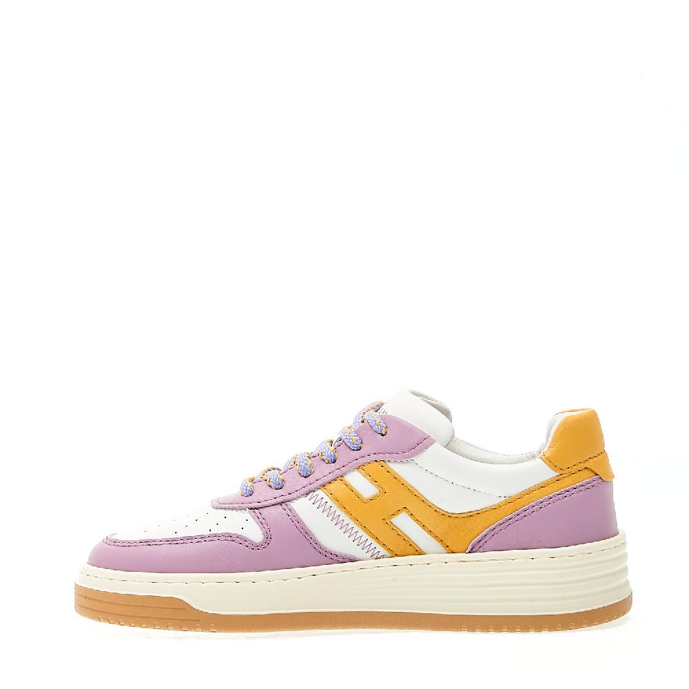 Sorelle Perego basket in pelle lilla H giallo Fornitura limitata