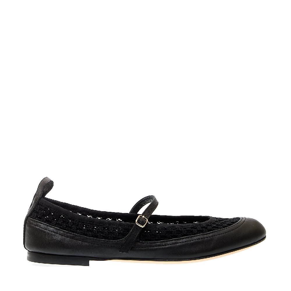 Sorelle Perego ballerina pelle nera con cinturino